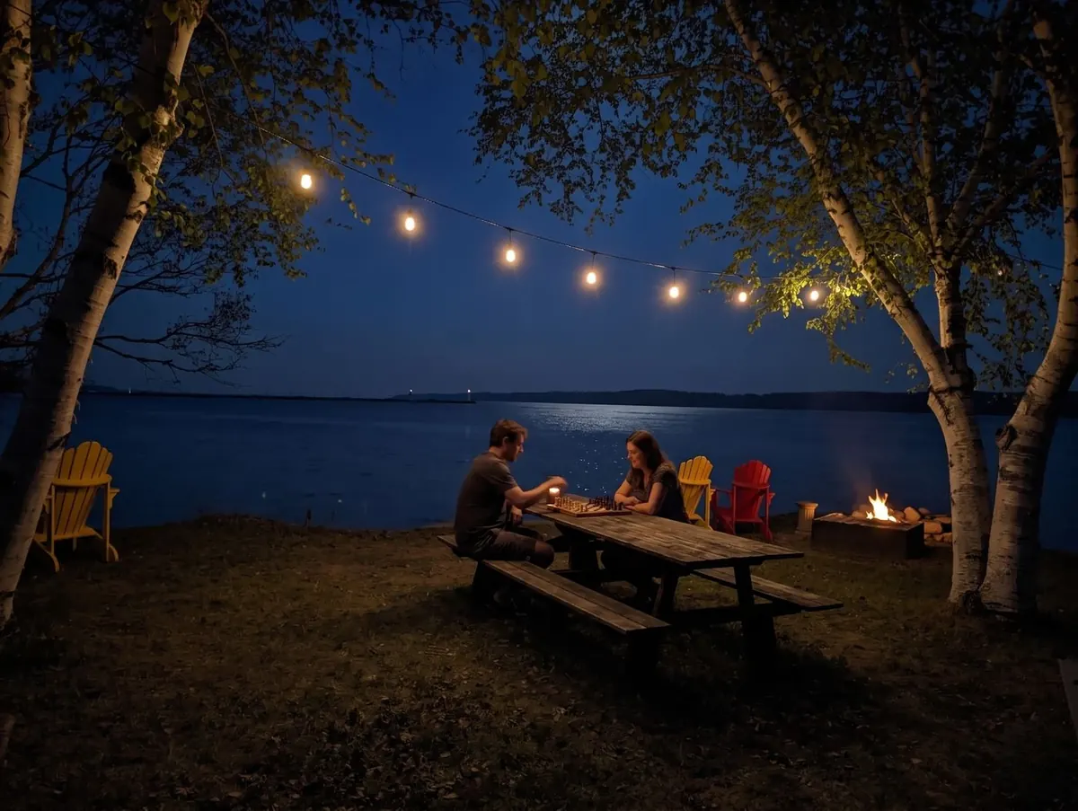 Une soirée sous les guirlandes au bord du fleuve