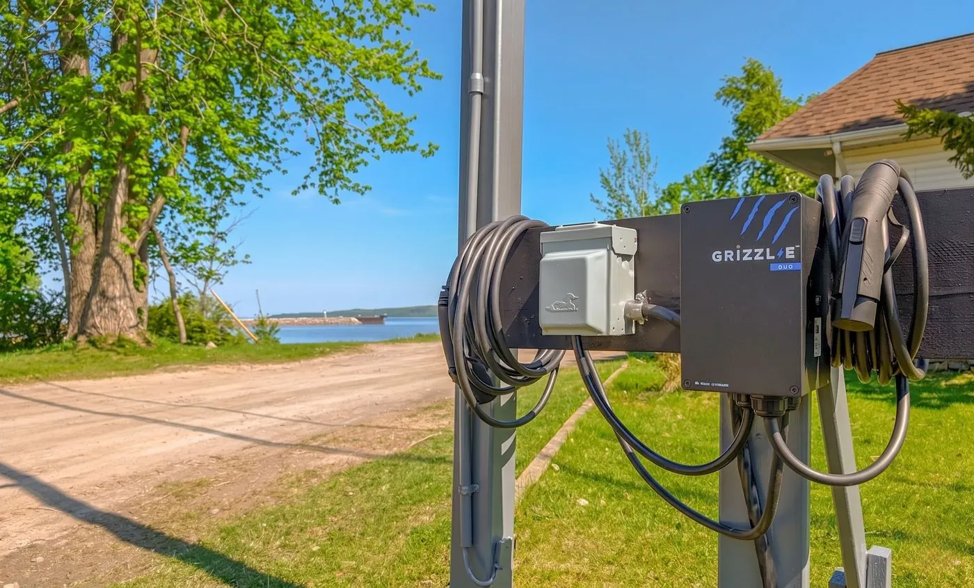 Borne de recharge pour auto électrique dans le stationnement